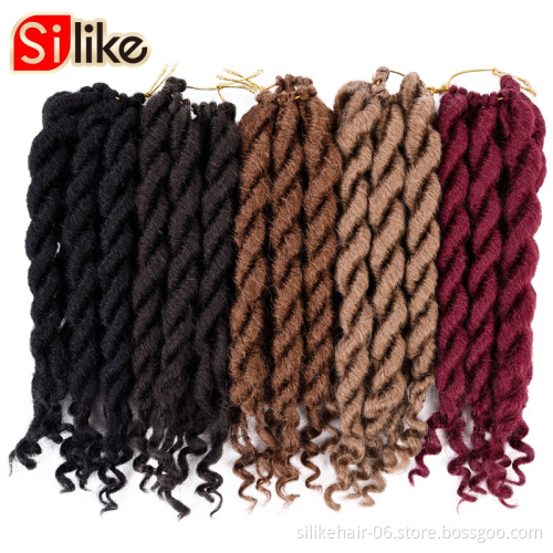 Goddess Fauxs Locs Crochet Braiding Hair Faux Locs crochet hair with Curly Ends 12 roots/pack Synthetic Hair Crochet Braids